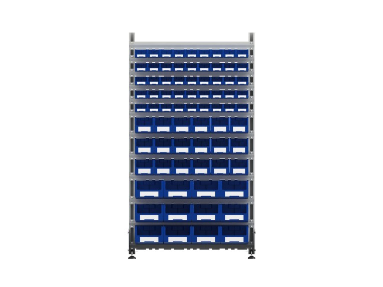 Стеллаж для пластиковых лотков SORTEX двухсторонний 1800x1000x800.06 купить в Пскове