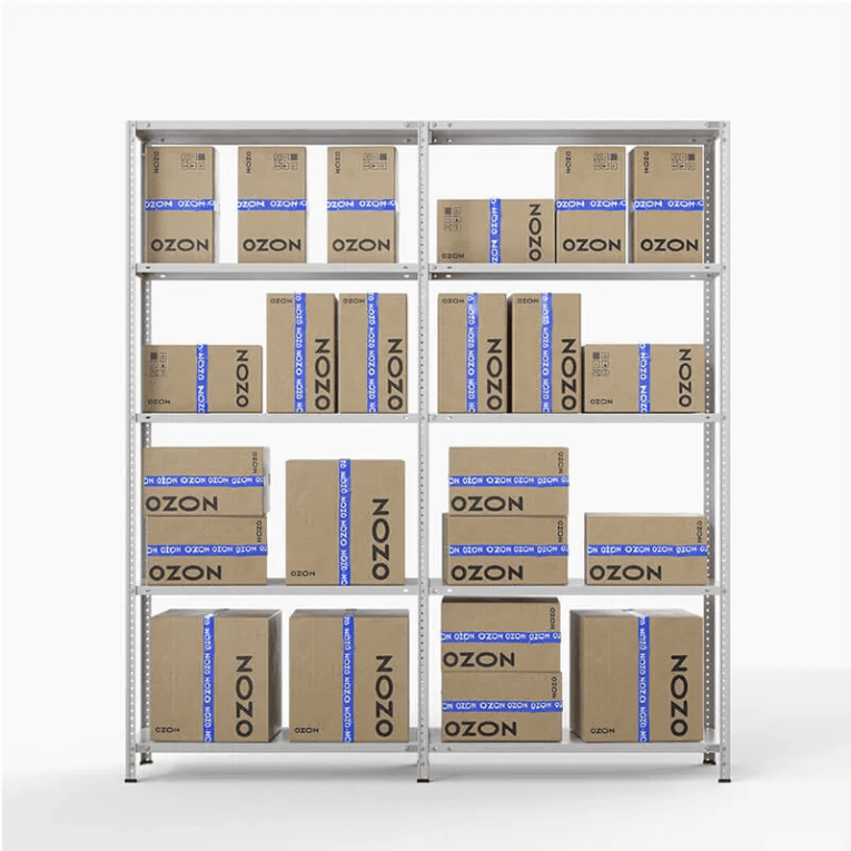 Стеллаж ПВЗ Озон 2000х2000х400 5 полок купить в Пскове Стеллаж ПВЗ Озон 2000х2000х400 5 полок купить в Пскове