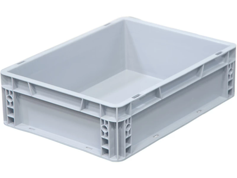 Ящик 400х300х120 сплошной, усиленное дно, цв. серый купить в Пскове Ящик 400х300х120 сплошной, усиленное дно, цв. серый купить в Пскове