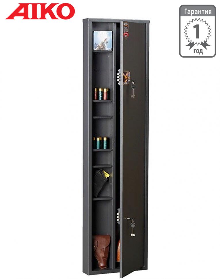 Узкий сейф для оружия Aiko Чирок 1409 (глубина 9 см) купить в Пскове
