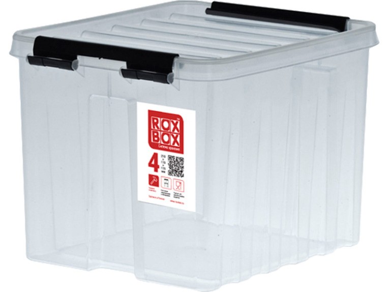 Контейнер Rox Box Original 4 (210х170х175 мм с крышкой и клипсами прозрачный) купить в Пскове