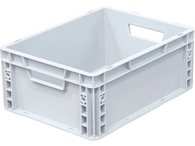 Ящик 400х300х170 сплошной, усиленное дно, цв. серый купить в Пскове Ящик 400х300х170 сплошной, усиленное дно, цв. серый купить в Пскове