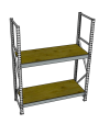 Стеллаж грузовой СГР 3000x1200x500 2 полки (фанера)