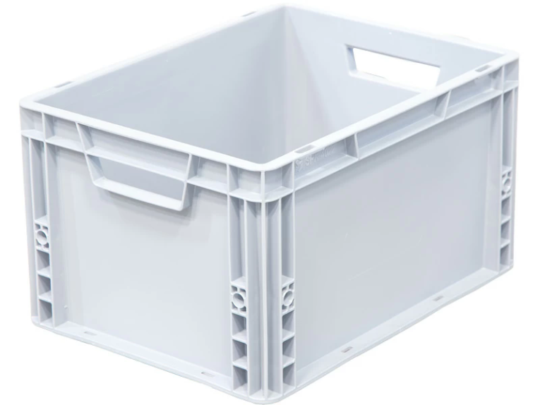 Ящик 400х300х220 сплошной, усиленное дно, цв. серый купить в Пскове Ящик 400х300х220 сплошной, усиленное дно, цв. серый купить в Пскове