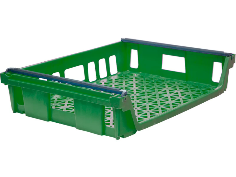 Ящик 744х557х167 со складываемыми ручками зелёный купить в Пскове Ящик 744х557х167 со складываемыми ручками зелёный купить в Пскове