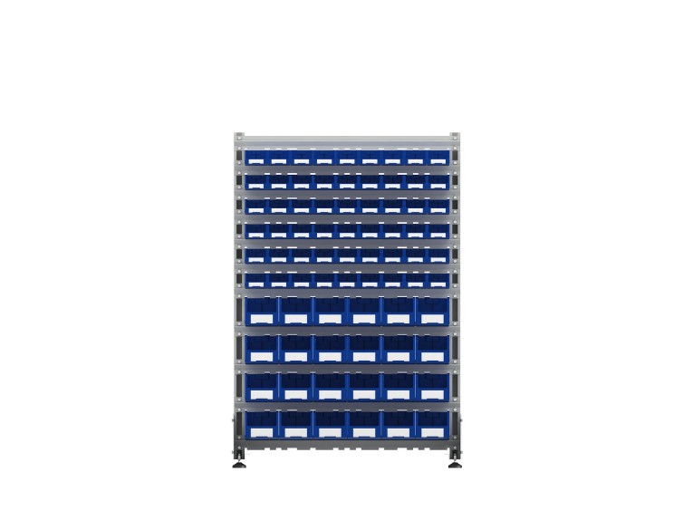 Стеллаж для пластиковых лотков SORTEX односторонний 1500x1000x450.04 купить в Пскове