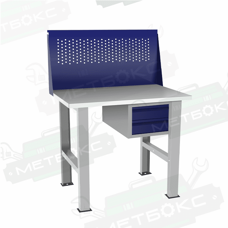 Верстак бестумбовый с подвесным ящиком ВП-Э с экраном купить в Пскове Верстак бестумбовый с подвесным ящиком ВП-Э с экраном купить в Пскове