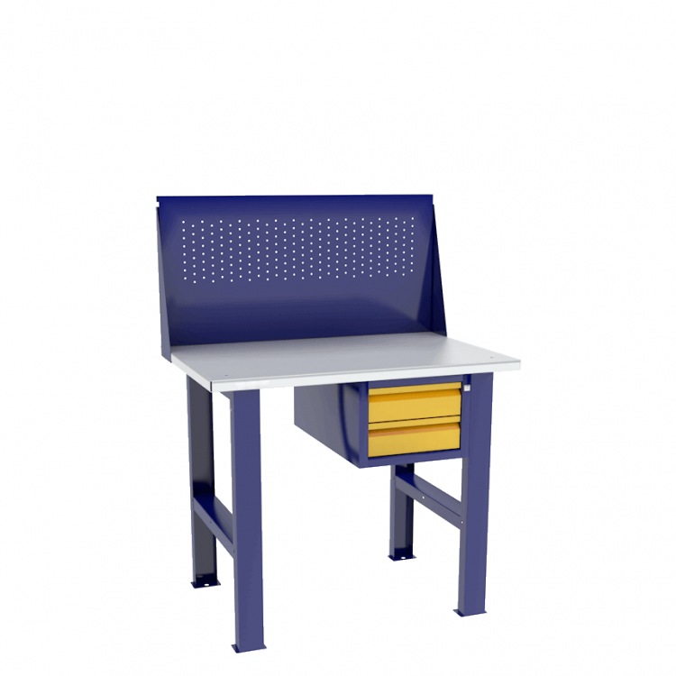 Верстак бестумбовый с подвесным ящиком ВП-Э с экраном купить в Пскове Верстак бестумбовый с подвесным ящиком ВП-Э с экраном купить в Пскове