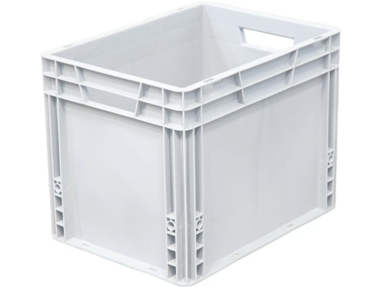 Ящик 400х300х320 сплошной, усиленное дно, цв. серый купить в Пскове Ящик 400х300х320 сплошной, усиленное дно, цв. серый купить в Пскове