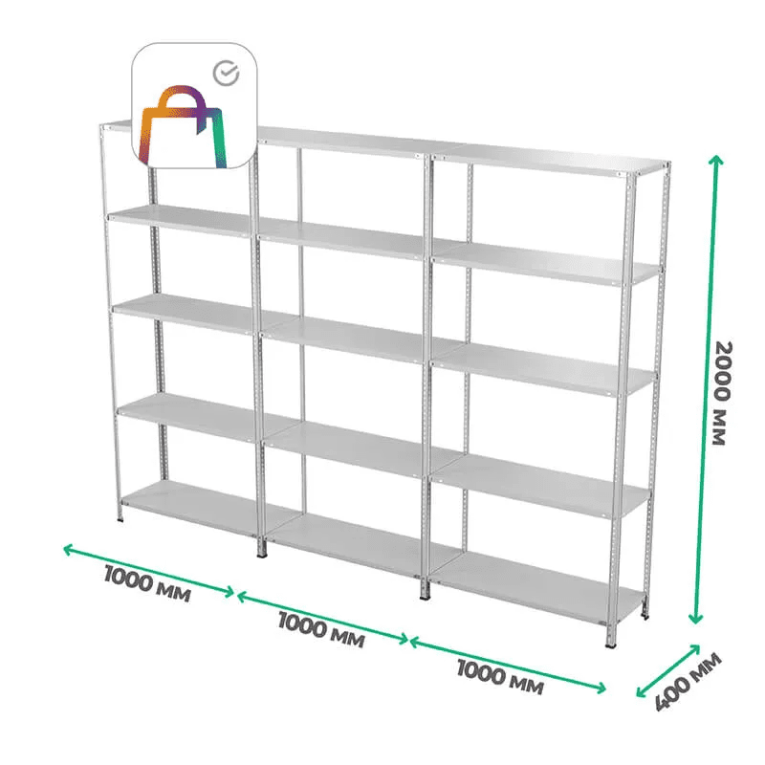 Стеллаж ПВЗ Сбер 2000х3000х400 5 полок купить в Пскове Стеллаж ПВЗ Сбер 2000х3000х400 5 полок купить в Пскове
