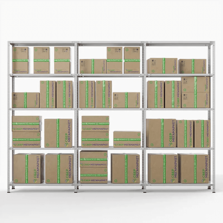 Стеллаж ПВЗ Сбер 2000х3000х400 5 полок купить в Пскове Стеллаж ПВЗ Сбер 2000х3000х400 5 полок купить в Пскове
