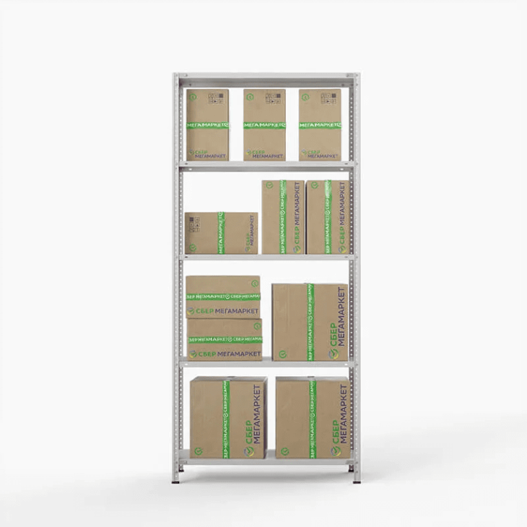 Стеллаж ПВЗ Сбер 2000х1000х400 5 полок купить в Пскове Стеллаж ПВЗ Сбер 2000х1000х400 5 полок купить в Пскове