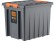 Контейнер особопрочный Rox Box PRO 50 (500х390х390 мм с крышкой и клипсами, на роликах, антрацит) купить в Пскове