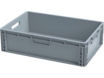 Ящик 600х400х170 сплошной, усиленное дно, цв. серый