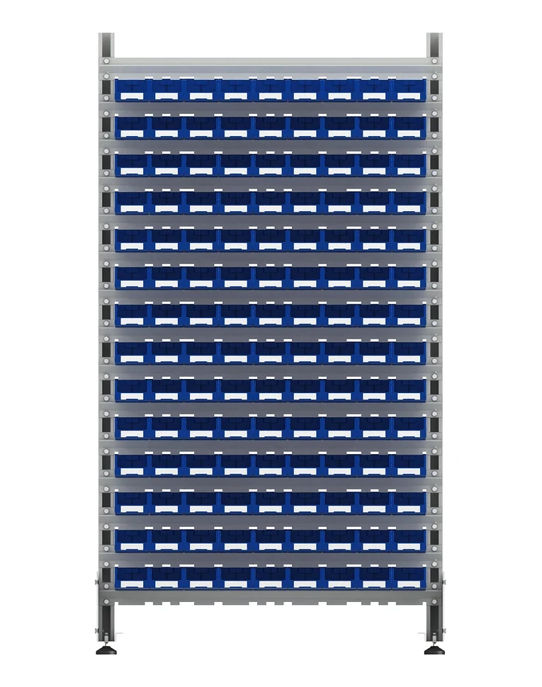 Стеллаж для пластиковых лотков SORTEX односторонний 1800x1000x450.01 купить в Пскове Стеллаж для пластиковых лотков SORTEX односторонний 1800x1000x450.01 купить в Пскове