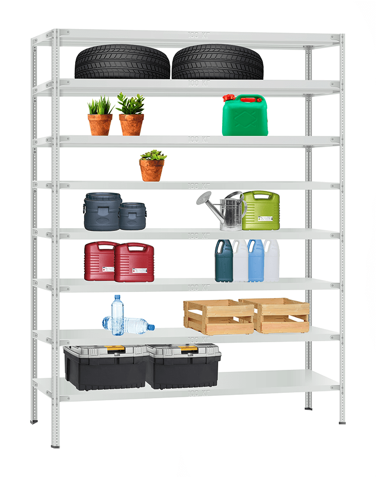 Стеллаж металлический Титан МС-900 2300x1000x500 8 полок купить в Пскове Стеллаж металлический Титан МС-900 2300x1000x500 8 полок купить в Пскове