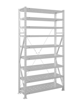 Стеллаж MS U 2500x1200x400 9 полок (350 кг, перф) купить в Пскове