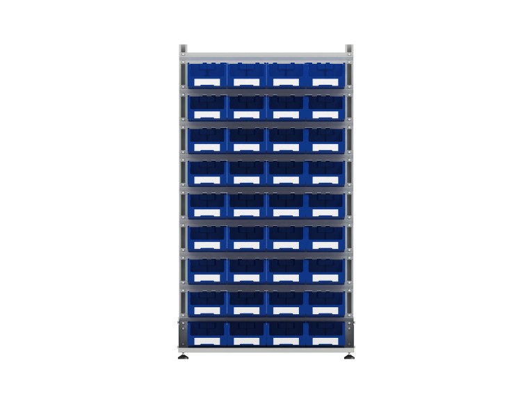 Стеллаж для пластиковых лотков SORTEX односторонний 1800x1000x450.03 купить в Пскове