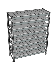 Стеллаж грузовой СГР 3000x1500x1000 8 полок (металл) Стеллаж грузовой СГР 3000x1500x1000 8 полок (металл)