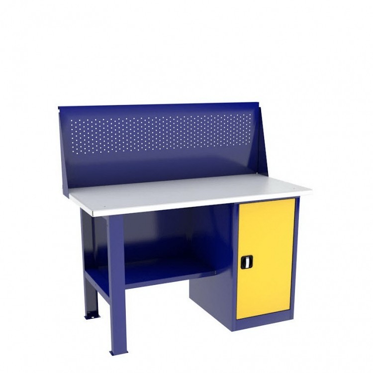 Однотумбовый слесарный верстак ВП-2/1,4 с экраном купить в Пскове Однотумбовый слесарный верстак ВП-2/1,4 с экраном купить в Пскове