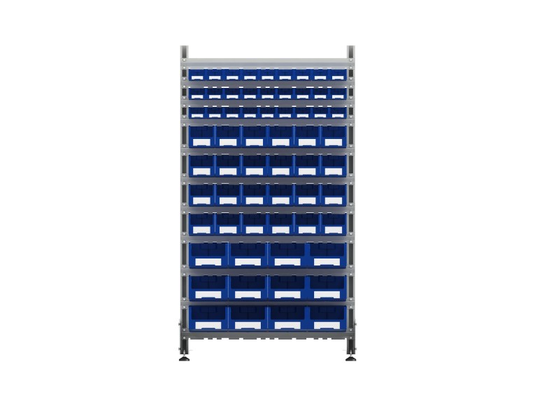 Стеллаж для пластиковых лотков SORTEX односторонний 1800x1000x450.05 купить в Пскове