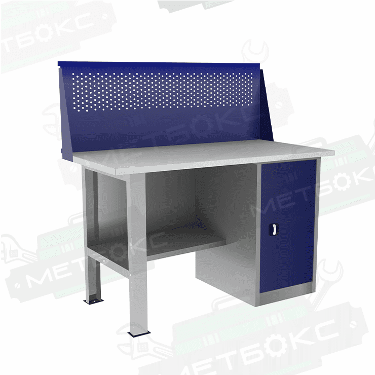 Однотумбовый слесарный верстак ВП-2/1,6 с экраном купить в Пскове Однотумбовый слесарный верстак ВП-2/1,6 с экраном купить в Пскове