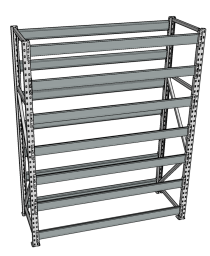 Стеллаж грузовой СГР 2000x2100x400 7 полок (без настила) Стеллаж грузовой СГР 2000x2100x400 7 полок (без настила)