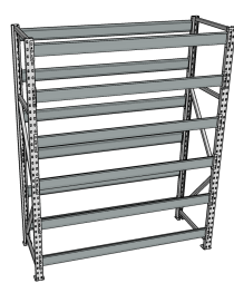 Стеллаж грузовой СГР 3000x900x400 6 полок (без настила)